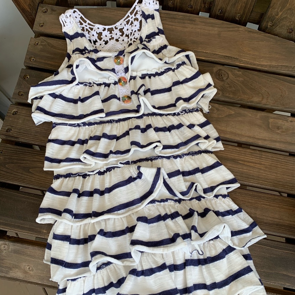 Pink Elephant Crochet Detail Dress 3t